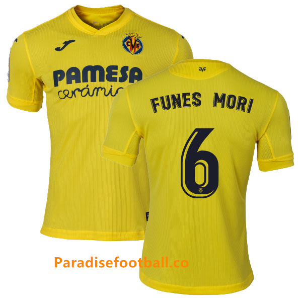 2020-2021 Villarreal Home Kit Soccer Jersey Funes Mori #6